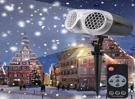 Foto van Lampen verlichting led snowflake laser projector white snowstorm stage light remote control waterpro