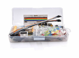 Foto van Elektronica componenten electronics component basic starter kit with 830 tie points breadboard cable