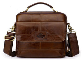 Foto van Tassen genuine leather business briefcase men travel shoulder messenger bags male document handbags 