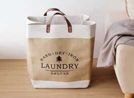 Foto van Huis inrichting waterproof collapsible laundry basket dirty clothes hamper printed foldable storage 
