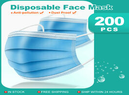Foto van Schoonheid gezondheid breathable disposable medical mask face non wove 3 layer filter surgical mouth