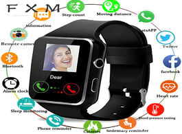 Foto van Horloge fxm smart watch digital with camera support sim tf card touch screen alarm clock sleep monit