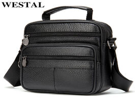 Foto van Tassen westal small bag for men male genuine leather black s shoulder bags with handle mini handbags