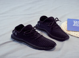 Foto van Schoenen spring black sneakers women breathable mesh flat shoes fashion korean lace up casual woman 