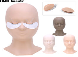 Foto van Schoonheid gezondheid 3 colors mannequin head for eyelash extension replacement eyelids silicone pra