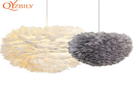 Foto van Lampen verlichting feather pendant lights modern pandant lamp nordic design romantic hanglamp hangin