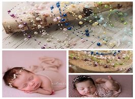 Foto van Baby peuter benodigdheden pearl string bead headdress hair lead flower newborn photography propsshoo