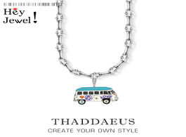 Foto van Sieraden peace bus charm necklace 2020 summer brand new fashion jewelry europe 925 sterling silver b