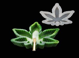 Foto van Sieraden diy mirror resin mold ashtray maple leaf container handmade uv epoxy silicone home decor cr