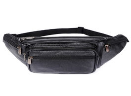 Foto van Tassen genuine leather waist bag men pack funny belt chain for phone pouch bolso zznick