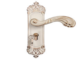 Foto van Woning en bouw european style bedroom handle lock door key kit combination aluminum alloy retro fami