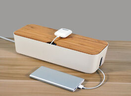 Foto van Huis inrichting wooden cable management box cord organizer hides power strip surge protector cover c
