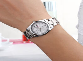 Foto van Horloge montre femme 2020 wwoor brand fashion business quartz ladies watches waterproof silver white