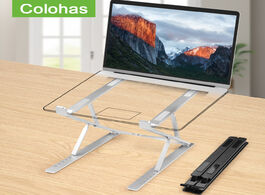 Foto van Computer dual adjustable laptop stand notebook holder for macbook base portable support riser bracke