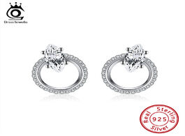 Foto van Sieraden orsa jewels 925 sterling silver stud earrings new round female creativity fashion geometric