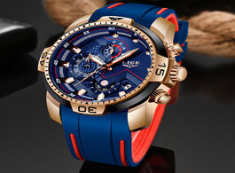 Foto van Horloge lige new mens watches top luxury brand men unique sports watch s quartz date clock waterproo