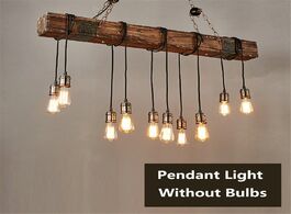 Foto van Lampen verlichting 110v vintage wood industrial pendant light hanging lamp rustic indoor lighting fi