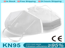 Foto van Beveiliging en bescherming 5 100 pieces reuseable kn95 mask safety dust respirator face masks mouth 