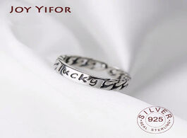Foto van Sieraden 925 sterling silver open rings for women vintage lucky style lady prevent allergy jewelry