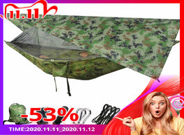 Foto van Meubels 2 person hammock mosquito net waterproof camping travel outdoor portable with lightweight