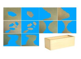 Foto van Speelgoed montessori material sensory sandpaper map preschool wooden educational toys for children t