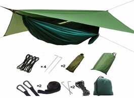 Foto van Meubels 2 in 1 lightweight portable outdoor camping hammock mosquito net tent with waterproof canopy