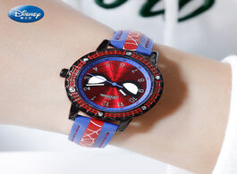 Foto van Horloge disney quartz wristwatch waterproof alloy leather spiderman cute children watches simple 3ba
