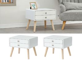 Foto van Meubels simplicity nordic minimalist bedside table with two drawer mini beauty bedroom furniture sav