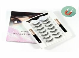 Foto van Schoonheid gezondheid 7 pairs reusable 5d magnetic lashes and eyeliner kit comes with 2 tubes of
