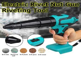 Foto van Gereedschap portable cordless electric rivet gun nut drill with led riveting tool adapt for 18v maki