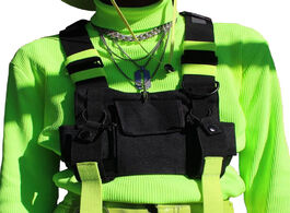 Foto van Tassen chest rig bag hip hop streetwear waist adjustable men tactical bags fanny pack kanye waistcoa