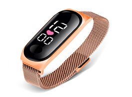 Foto van Horloge watches for women men digital led s sports watch band electronic female male wristwatch satt