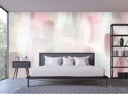 Foto van Woning en bouw custom 3d mural pink abstract watercolor painting wall paper for living room tv home 