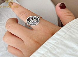 Foto van Sieraden xiyanike 925 sterling silver trendy vintage handmade ring creative hollow geometric elephan