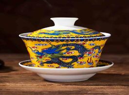 Foto van Huis inrichting hot sale 240ml jingdezhen vintage blue and white porcelain retro dragon painted coff