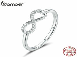 Foto van Sieraden bamoer authentic 925 sterling silver infinity symbol pendant finger rings for women plated 