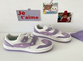 Foto van Schoenen women purple sneakers summer cute heart patchwork shoes girls soft casual thick heel design