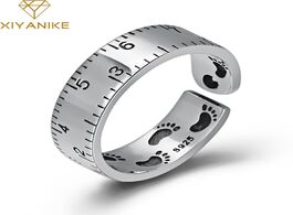 Foto van Sieraden xiyanike 925 sterling silver vintage engagement ring creative design simple geometric handm