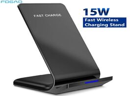 Foto van Telefoon accessoires 15w qi wireless charger stand for iphone 11 pro x xs max xr 8 samsung s20 s10 n