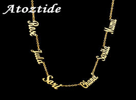 Foto van Sieraden atoztide custom multiple personalized name necklaces jewelry chain pendant gold necklace fo