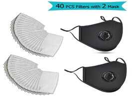 Foto van Beveiliging en bescherming 40 pcs filters fashion washable reusable mask anti pollution mouth respir
