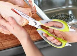 Foto van Huis inrichting multi function kitchen scissors cutter knife board stainless steel cut chicken bones