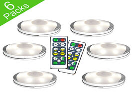 Foto van Lampen verlichting 6 packet dimmable lighting led puck lights with remote control touch sensor batte