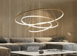 Foto van Lampen verlichting modern led chandelier rings circle ceiling mounted lighting for living room dinin