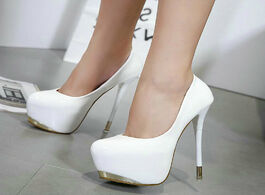 Foto van Schoenen new fanshion women pumps high heels round toe sexy platform super wedding nightclub party s