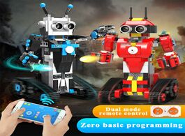 Foto van Speelgoed technic robot boost science and education dual remote control programmable educational toy