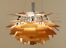 Foto van Lampen verlichting nordic pendant lights aluminum pinecone hanging lamp for living room bedroom dini