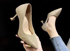 Foto van Schoenen women pumps sexy wedding shoes bling extreme high heels heel gold sequins gradient stiletto
