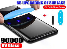Foto van Telefoon accessoires 9000d full cover uv tempered glass for samsung galaxy s8 s9 s10 s20 plus note 2
