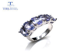 Foto van Sieraden tanzanite ring natural gemstone oval 5 7mm in 925 sterling silver simple design shiny preci